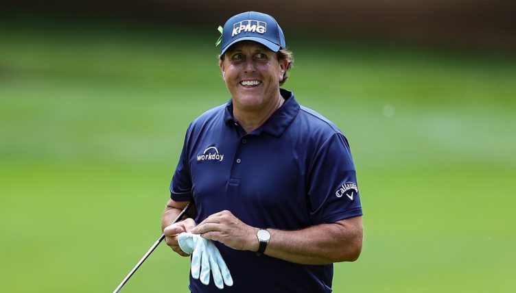 Phil Mickelson enjoying a laugh