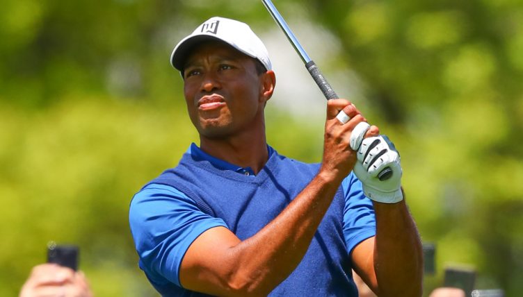 Tiger Woods in action