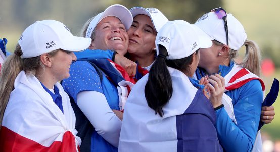 Europe celebrate winning Solheim Cup
