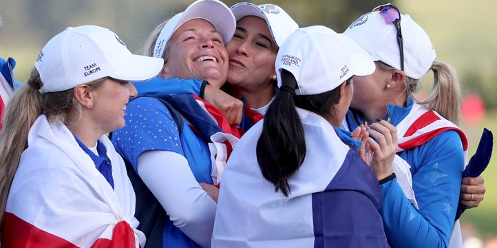 Europe celebrate winning Solheim Cup