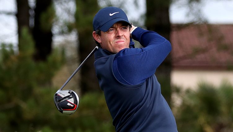 Rory McIlroy looking displeased