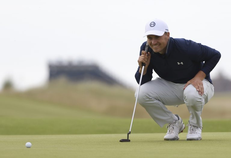 Jordan Spieth during a practice round at Royal St George's on Tuesday