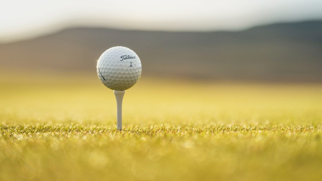 Titleist 2025 Pro V1 ball on tee
