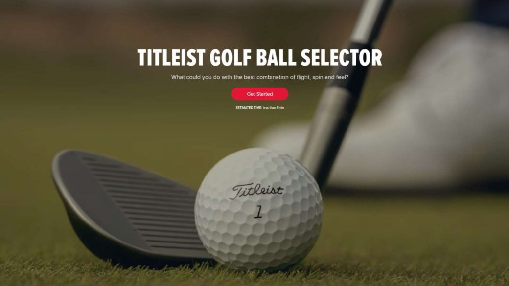 Titleist golf ball selector