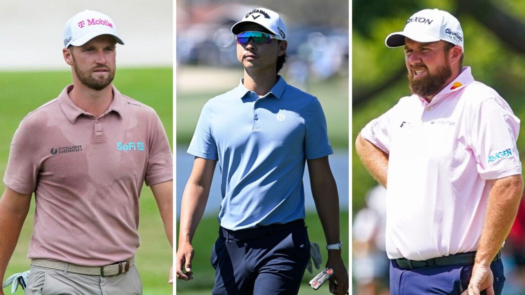 Three golfers look on in despair after being eliminated from PGA Tour Playoffs.