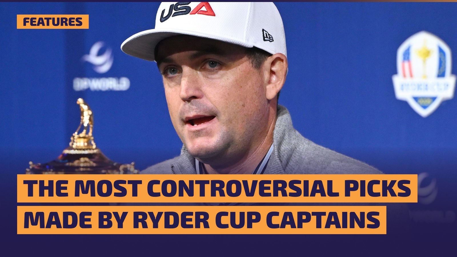 Keegan Bradley of Team USA attends the 2025 Ryder Cup Year To Go Captains News Conference at The New York Times Center