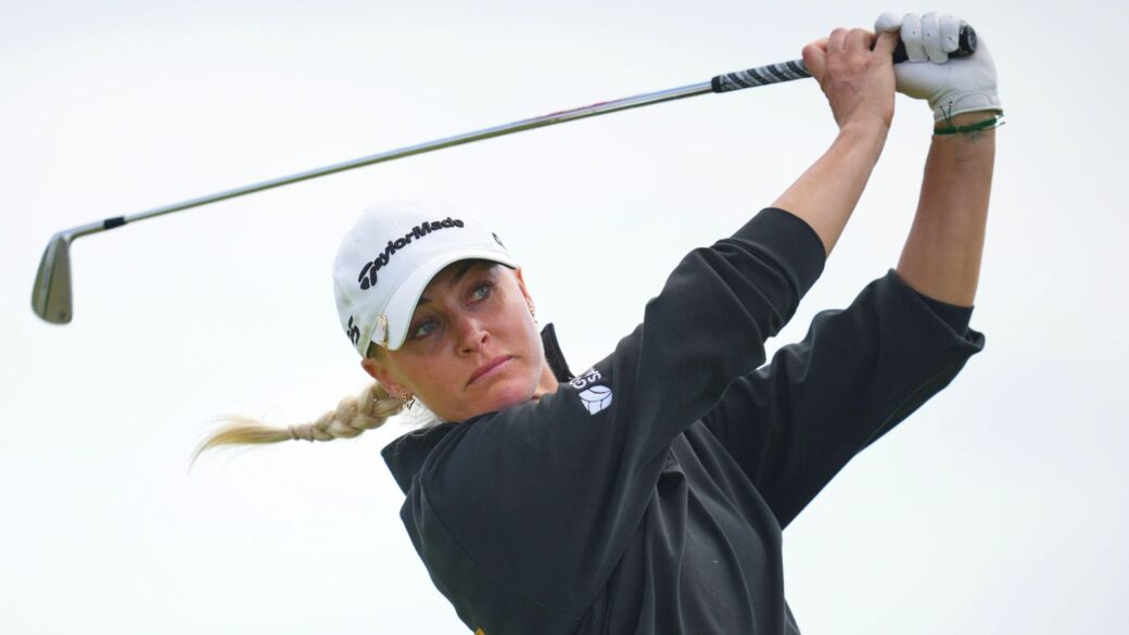 Charley Hull in action during the Women's British Open golf championship