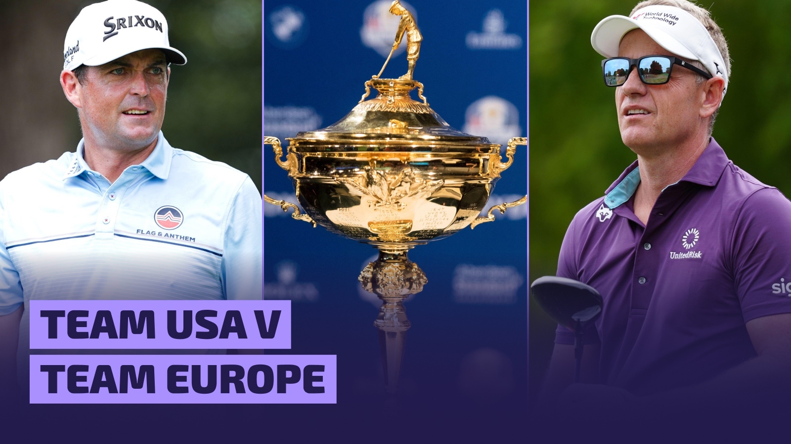 The Ryder Cup on display with Keegan Bradley and Luke Donald featured either side