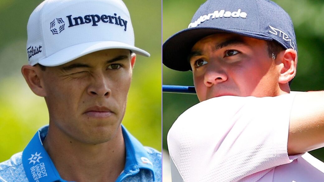 Johnny Keefer and Michael Thorbjornsen in golfing action