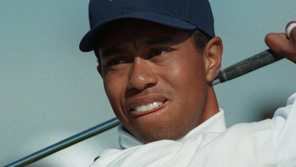 Tiger Woods swings in 1997