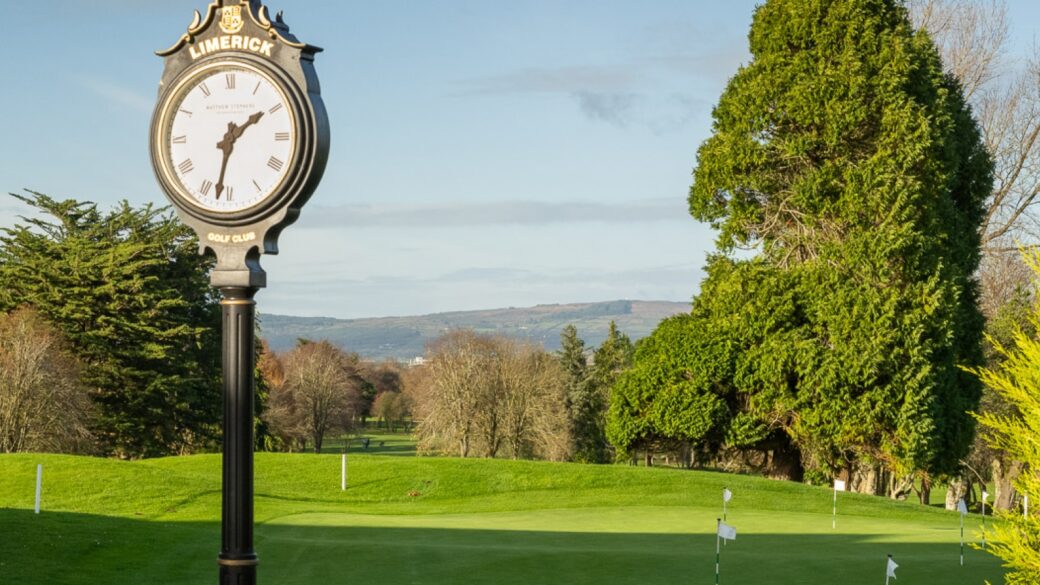Wide shot of the Limerick clock
